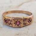 Star Set Ruby Ring in 9ct Rose Gold, a UK O 1/2 or a US 7 3/4