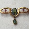 Art Nouveau Paste Brooch in 9ct Gold