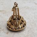 Huge England, Scotland, Wales Emblem Fob Pendant with Smoky Quartz in 9ct Gold