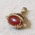 Three Stone Spinner Fob Pendant in 9ct Gold