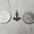 Delightful Garnet Set Anchor Pendant