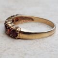 Versatile Garnet Stacking band in 9ct Gold, a UK N 1/2 or a US 7.