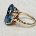 Enormous Synthetic Blue Spinel Kapow Ring in 9ct Gold, a UK K or a US 5 1/2.