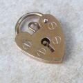 Small Plain Heart Padlock in 9ct Gold