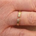 Diamond Set Torque Ring in 9ct Gold,  a UK M 1/2 or a US 6 3/4.