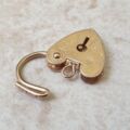 Small Front Engraved Fully Working Padlock in 9ct gold