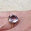 Amethyst Solitaire Ring in 9ct Gold,  a UK M or a US 6 1/2.