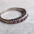 Ruby Half Eternity Stacking Band in 18ct White Gold