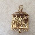 Quirky Window Shutter Gardeners Pendant in 9ct Gold.