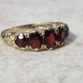 Five Stone Garnet Ring in 9ct Gold,  a UK M or a US 6.