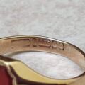 Carnelian Set Signet Ring in 9ct Gold, a UK O 1/2 or a US 7 3/4