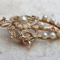 RESERVED – Pearl, Diamond and Ruby Brooch and Pendant in 9ct gold