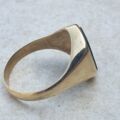 Bloodstone Signet Ring in 9ct Gold, a UK S 1/2 or a US 9 1/2