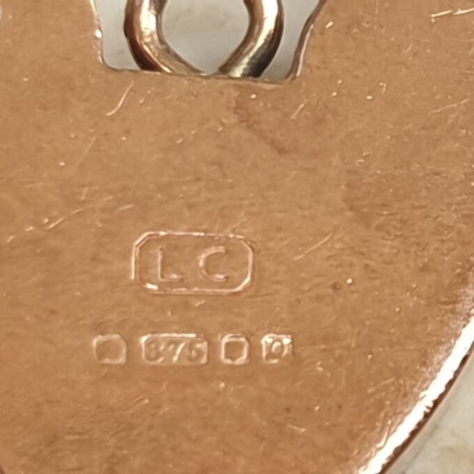 Simple Plain Heart Padlock in 9ct Rose Gold