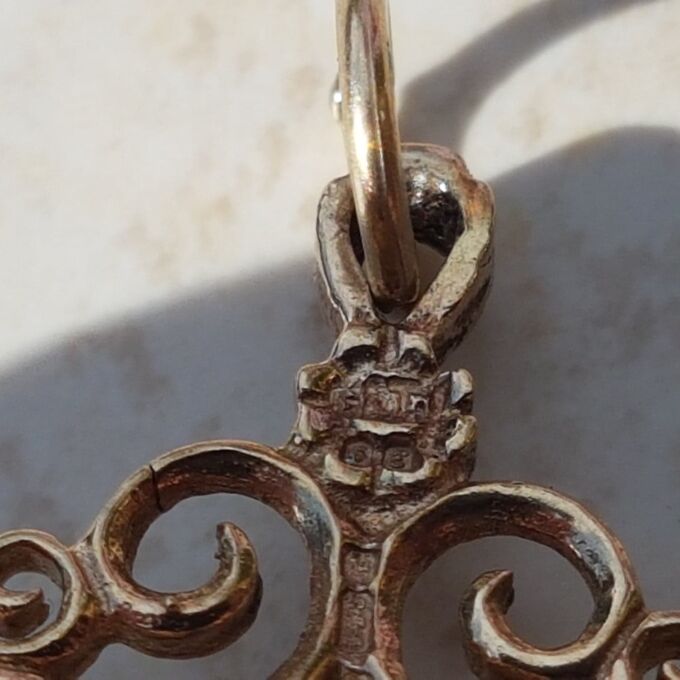 Tigers Eye and Agate Ornate Spinner Fob Pendant in 9ct Gold