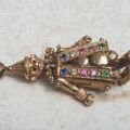 Fabulous Articulated Clown Pendant in 9ct Gold