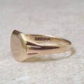 Simple Octagonal Signet Ring in 9ct Gold.