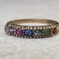 Multi Stone DARLING Acrostic Ring in 9ct Gold, a UK N 1/2 or a US 7 1/4