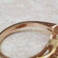 Amethyst and Pearl Ring in 9ct Gold, a UK K or a US 5 1/2