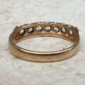Blue Paste Half Eternity Stacking Band in 9ct Gold,  a UK M 1/2 or a US 6 3/4.