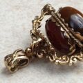 Cabochon Three Stone Spinner Pendant in 9ct Gold