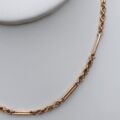 Fancy Link Chain with Dog Clip in 9ct Rose Gold