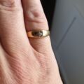 Diamond Solitaire Ring in 9ct Gold,  a UK P or a US 7 3/4 – 8.