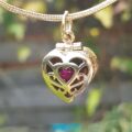 Truly Fabulous Heart Locket Secret Ruby Ring in 9ct Gold