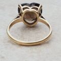 Romantic Heart Cut Smoky Quartz Ring in 9ct Gold, a UK P 1/2 or a US 8 1/4.