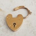 Large Simple Heart Padlock in 9ct Gold