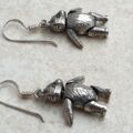 Sterling Silver Teddy Bear Earrings