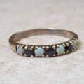 Opal and Sapphire Band ring in 9ct Gold.