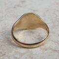 Oval Part Engraved Signet Ring in 9ct gold, a UK K 1/2 or a US 5 3/4