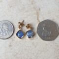Blue Moonstone Earrings in 9ct Gold.