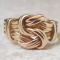 Double Lovers Knot Ring in 9ct Gold, a UK Q 1/2 or a US 8 1/2