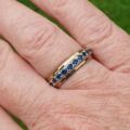 Synthetic Blue Spinel Full Eternity Ring in 9ct Gold, a UK P or a US 7 3/4
