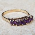 Vibrant Amethyst Stackable Ring in 9ct Gold, a UK O or a US 7 1/2.