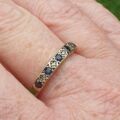 Sapphire and Diamond Stacking band Ring in 9ct gold, a UK R or a US 9.