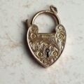 Incredibly Detailed Edwardian Heart Padlock in 9ct Gold