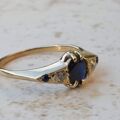 Vintage Sapphire and Diamond Ring in 18ct Gold, a UK L 1/2 or a US 6 1/4