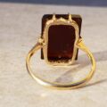 Bold Carnelian Cameo Ring in 9ct Gold, a UK K or a US 5 1/2.