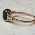 Vintage Chrysoprase Solitaire Ring in 9ct Gold, a UK M or a US 6 1/2