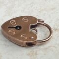 Simple Plain Heart Padlock in 9ct Rose Gold