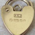 Engraved Front Fully Working Heart Padlock in  9ct Gold