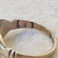 Antique Shield Ring in 9ct Gold, a UK L or a US 6 1/4