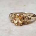 Citrine Ring in 9ct Gold,  a UK N or a US 6 3/4.