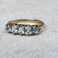 Five Stone Topaz Ring in 9ct Gold, a UK K or a US 5 1/2