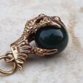 Dragon or Eagle Claw with Bloodstone Ball Pendant in 9ct Gold