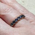 Reserved Cornflower Blue Sapphire Stacking Band,18ct Gold, a UK L 1/2 or a US 6.