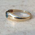 London Blue Topaz Ring in 9ct Gold, a UK J or a US 5